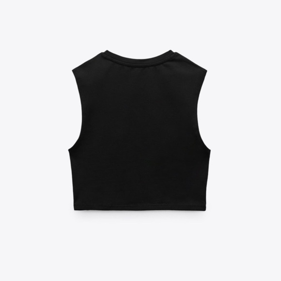 💟ZARA FITTED CROPPED T-SHIRT
BLACK - Picture 2 of 3